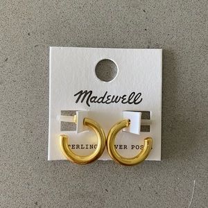 Madewell small gold hoops NWT